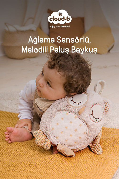 Melodili Peluş Baykuş Uyku Arkadaşı 16,5x36,8x22,9 cm