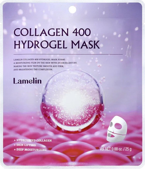Şeffaflaşan Kolajen Kore Yüz Maskesi Collagen 400 Hydrogel Mask 1 Adet