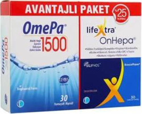1500 30 Kapsül + Lifextra Onhepa 30 Kapsül - Avantajlı Paket