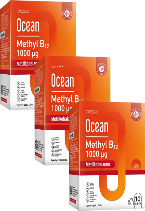 Methyl B12 1000 µg Sprey 10 ml x 3 Adet