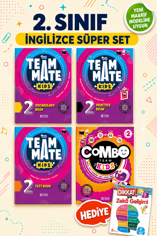 2.Sınıf Team Mate Practice Book + Vocabulary Book + Test Book Set + Combo (Smılıng Practice hediyeli)