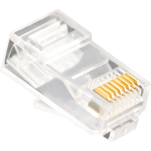 NM006 100lü Plastik RJ45 8P8C Cat6-UTP-RJ45-3u Konnektör (KDO)