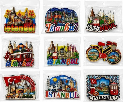 İstanbul Temalı Ahşap Buzdolapı Süsü Magnet Alk5825