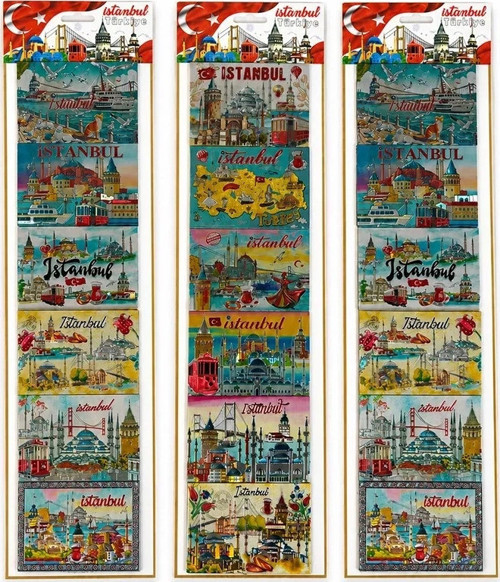 İstanbul Temalı Silikon Buzdolapı Süsü Magnet 6'lı Set Alk5809
