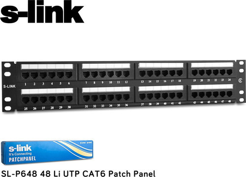 SL-P648 48 Port Cat6 Utp Patch Panel (KDO)