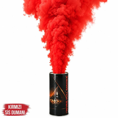 Kırmızı Renk Sis Bombası Kırmızı Duman 1 Adet