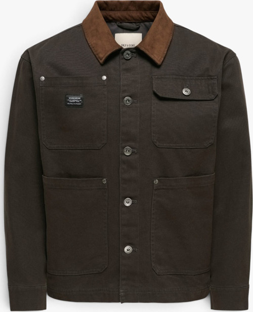 ONSRICKY COTTON JACKET OTW WW VD Erkek Siyah Mont - 22038706