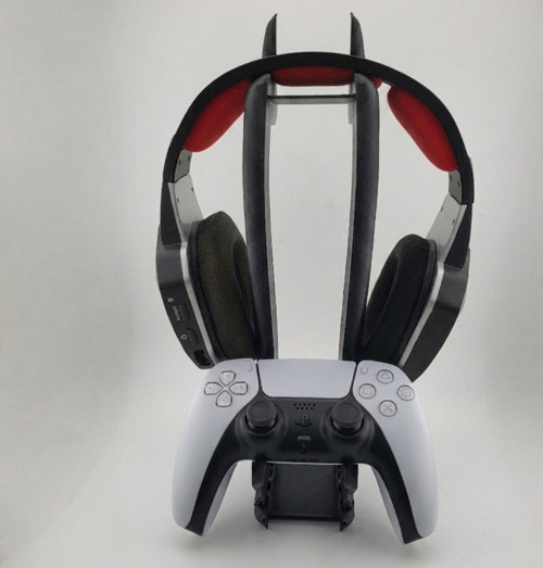 Ahtapot Tasarımlı Kulaklık ve PS5 Oyun Kolu Standı - Modern Gaming Aksesuar Tutucu - Gaming Desk Organizer Siyah