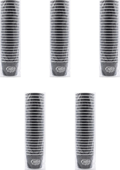 Ekstra Kalın Yakmaz Kağıt Bardak - Double Karton Bardak - 8 Oz - 25 Adetlik 5 Paket