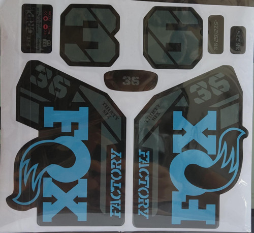 Fox 36 Bisiklet Maşa Etiketi, Kask Sticker Seti, Çıkartma Etiketi Fıstık Turkuaz
