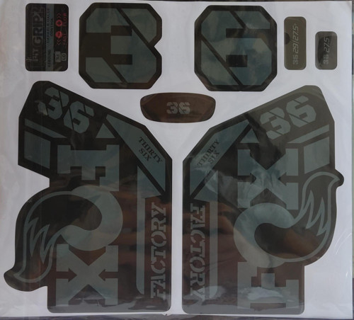 Fox 36 Bisiklet Maşa Etiketi, Kask Sticker Seti, Çıkartma Etiketi Siyah Gri