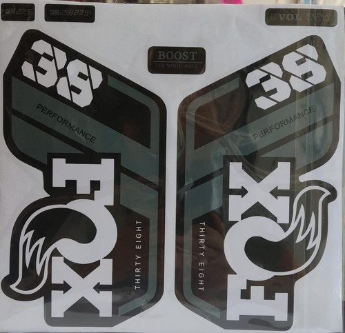 Fox 36 Bisiklet Maşa Etiketi, Kask Sticker Seti, Çıkartma Etiketi Beyaz Gri
