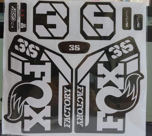 Fox 36 Bisiklet Maşa Etiketi, Kask Sticker Seti, Çıkartma Etiketi Beyaz