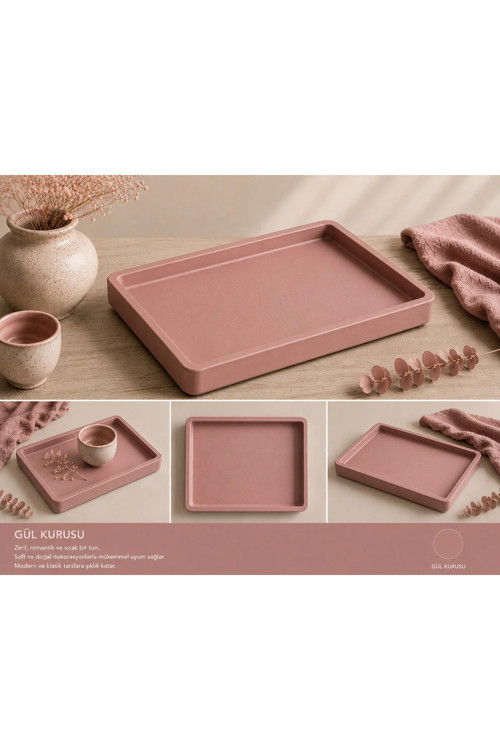 Wabi Sabi Tarz Dekoratif Tepsi 20x27
