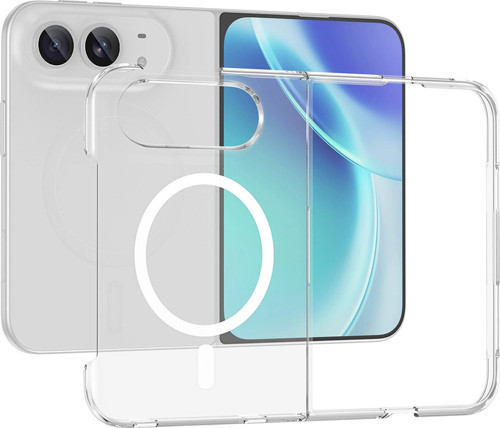 Apple iPhone Duo (Fold) Kamera Korumalı M-Safe Şarj Özellikli Şeffaf London Sert PC Kapak