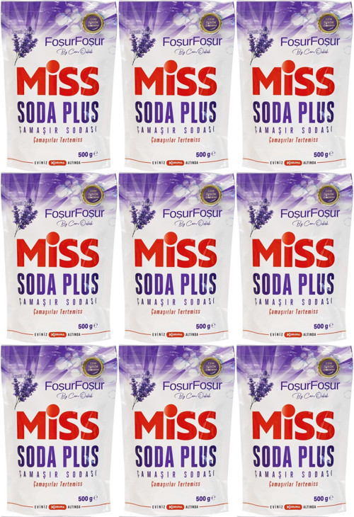 Soda Plus Çamaşır Sodası 500 GR Lavanta (9 Lu Set) Toplam 4500 GR