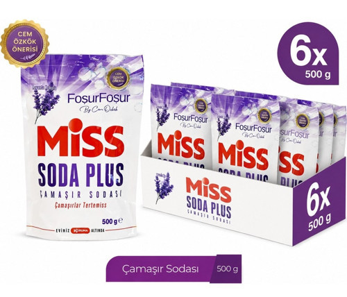 Soda Plus Çamaşır Sodası 500 GR Lavanta (6 Lı Set) Toplam 3000 GR