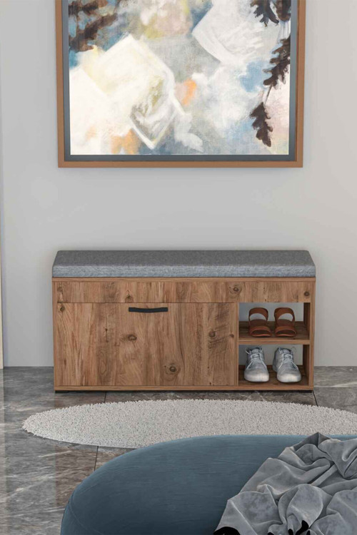 Minderli Ayakkabılık Bench Dolap Atlantik Çam
