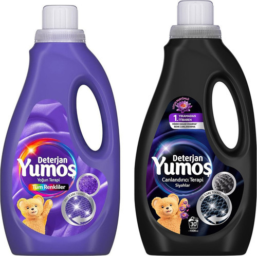 Sıvı Deterjan 1500 ml Tüm Renkliler-Siyahlar 2 li Set