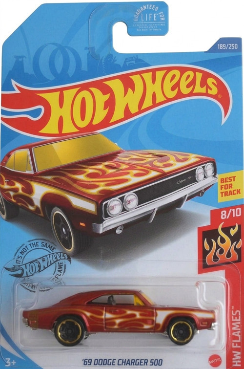'69 Dodge Charger 500 - Uzun Kart - GHG09 - 2017 - HW Flames (1/64)