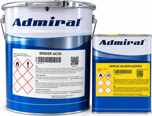 AC30 Poliüretan Akrilik Boya 19.5 Kg Ral 9005 Yarı Parlak Siyah