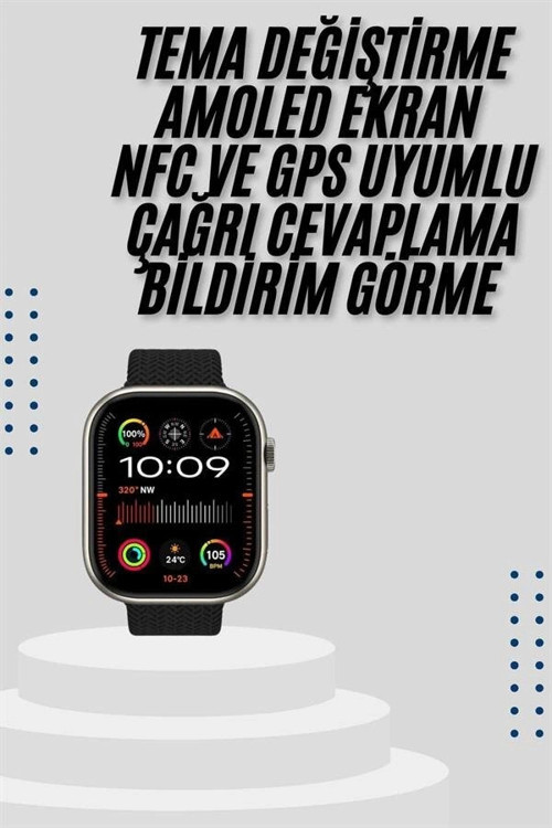 ® Akıllı Saat Uyku ve Sağlık Takibi GPS Uyumlu Tema Değiştirme
