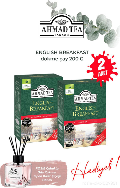 2 paket Dökme Çay English Breakfast 200 G ve Oda Kokusu