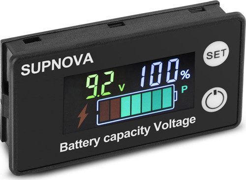 Powermaster DC 8V-100V Kurşun Asit Lityum Pil Kapasite Göstergesi -Voltmetre Gerilim Ölçer (12V-24V-48V-72V) Kod:5304