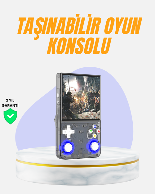 uygun Çift Joystickli Retro Oyun Konsolu 2500mAh Bataryalı popüler
