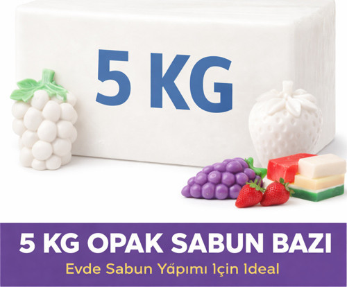 5 KG OPAK Sabun Bazı Premium Kalite Gliserinli Kolay Eritme Doğal Sabun Yapım Seti