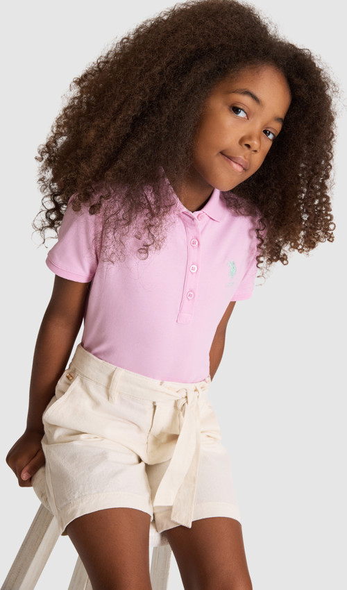 Kız Çocuk Polo Yaka Manolya Basic Tişört50320287-VR211