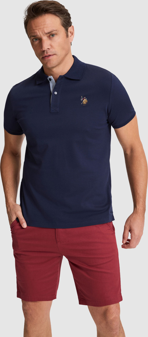 Erkek Lacivert Regular Fit Polo Yaka Basic Tişört50324937-VR033