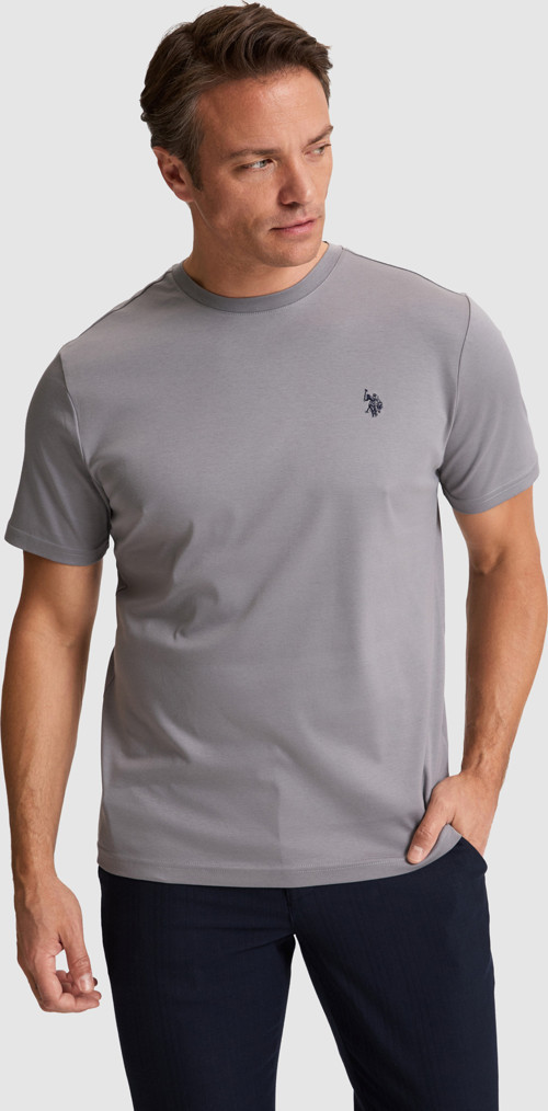 Erkek Gri Regular Fit Bisiklet Yaka Basic Tişört50324944-VR024