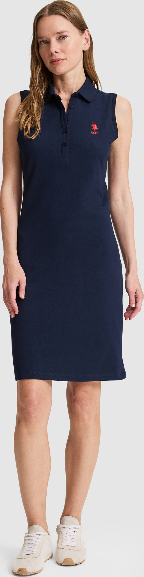 Kadın Lacivert Polo Yaka Örme Elbise50323571-VR033