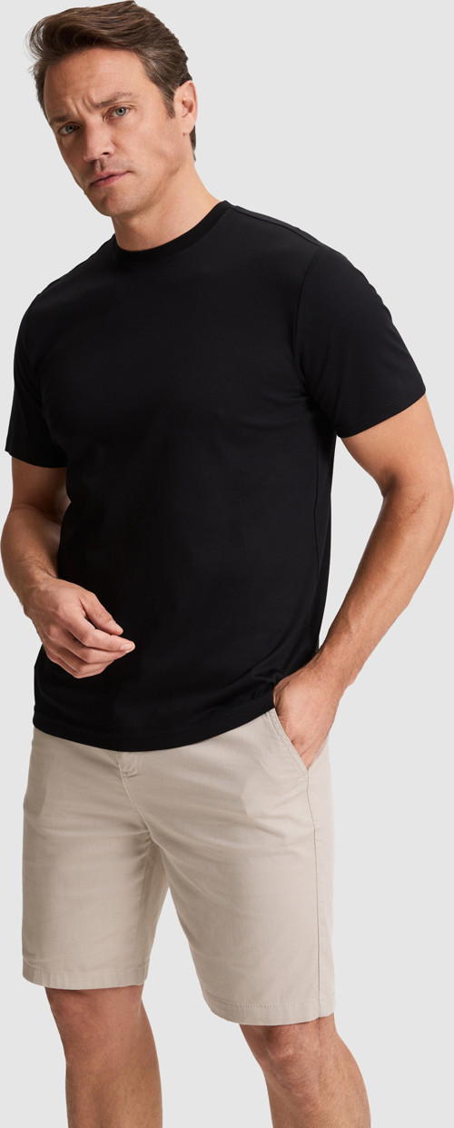Erkek Siyah Regular Fit Bisiklet Yaka Basic Tişört50324943-VR046