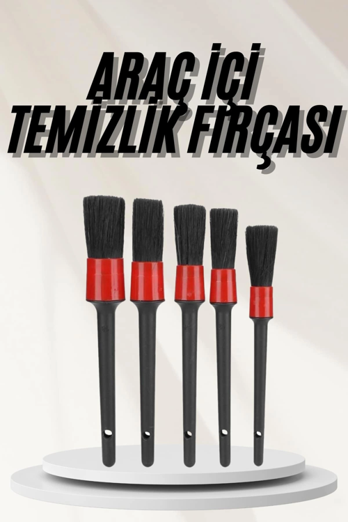 zeyta12 Araç İçi Led Aksesuar 5 Farklı Detaylı Araba Temizlik Fırçası Oto Temizleme Fırças