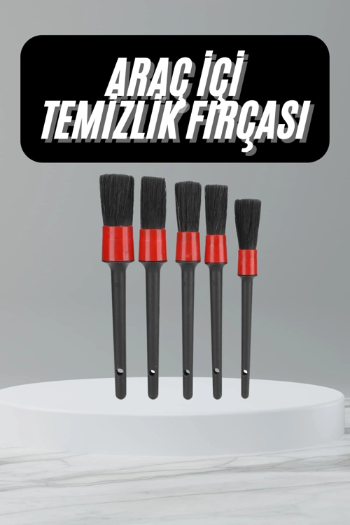 zeyta12 5 Adet Oto Detaylı Temizleyici Araç İçi Temizlik Fırça Seti Koltuk Döşeme Kapı Toz