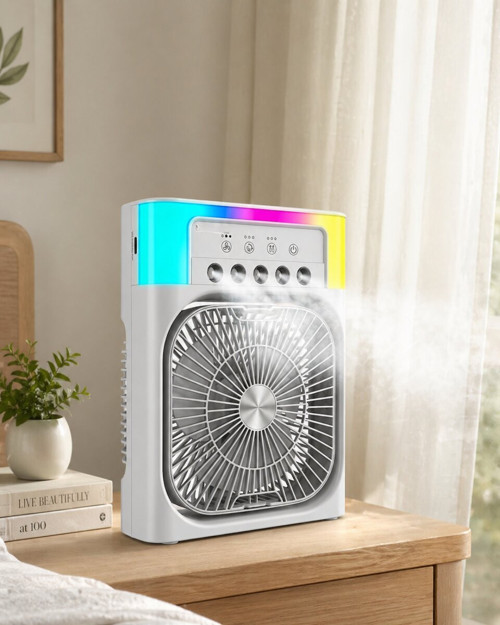 Su Buharlı Mini Klima Fan RGB Işıklı Taşınabilir Serinletici - TEOLSA3040-9917