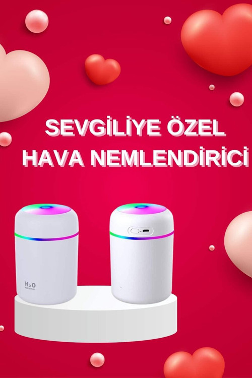 Sevgiliye Hediye Led Işıklı Hava Nemlendirici USB Şarjlı Sevgiliye Özel - TEOLSA2576-1895