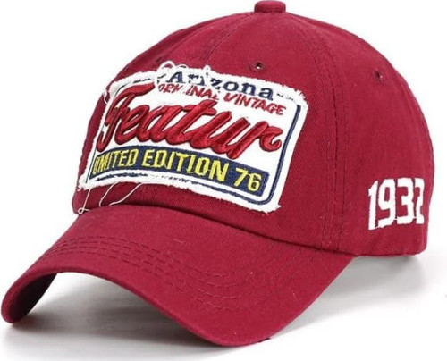 Featur Arizona Erkek Kadın Beyzbol Pamuklu Şapka BORDO