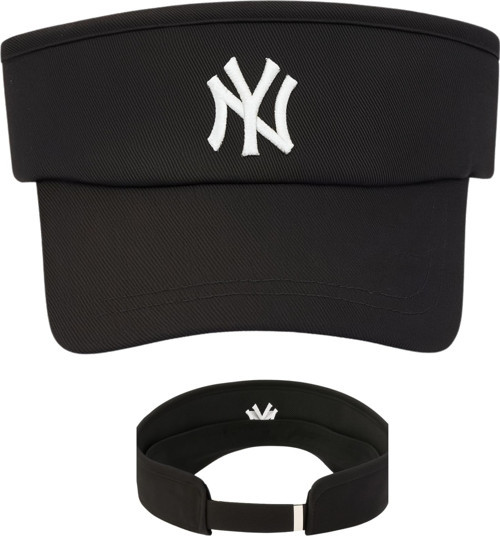 Vizör Şapka NY Logolu Ayarlanabilir Pamuklu Tenis Golf Spor Şapkası Unisex Siyah