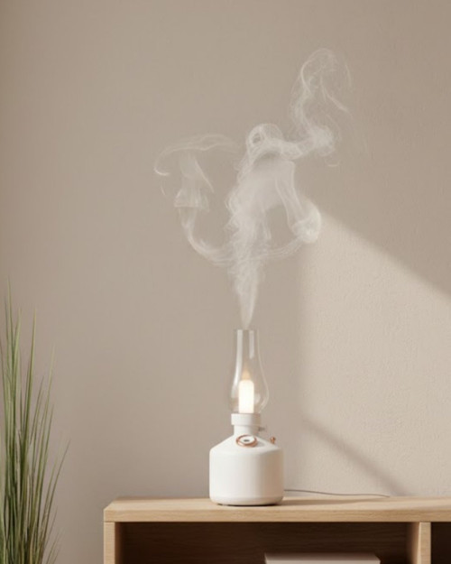 USB Şarjlı Gaz Lambası Modeli Nano Mist Aromaterapi Nemlendirici 280 ml - TEOLSA7119-2571