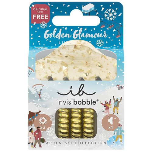 - SET S Apres Ski Golden Glamour -3 Spiral + 1 Klipsli saç tokası