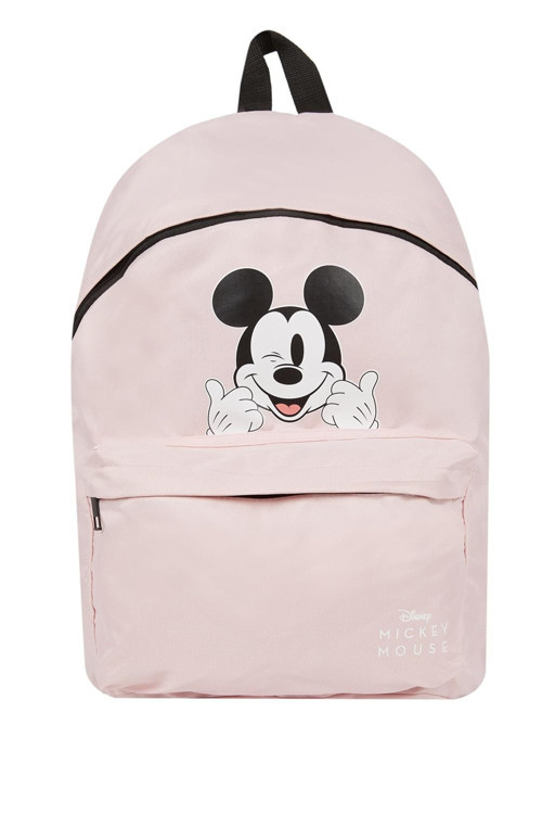 Kadın Unisex Disney Mickey Minnie Okul Sırt Çantası, Pembe, Tek Beden