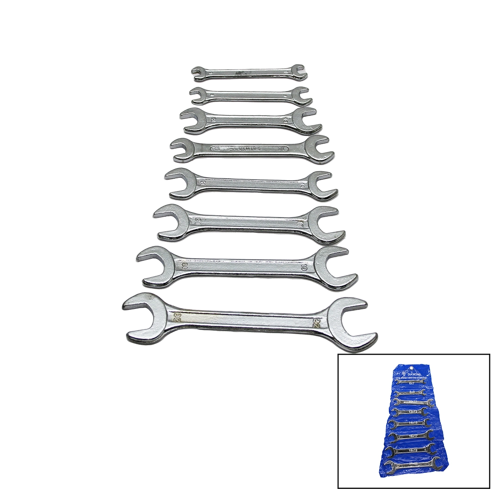 8 Parça Ağzı Açık 6-22mm Anahtar Takımı Bx40