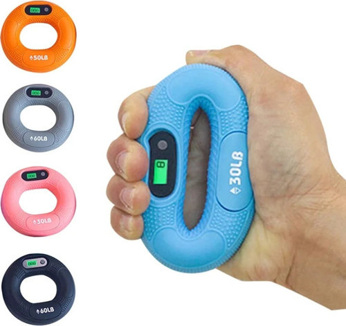 Sayaçlı El Güçlendirme Halkası - Akıllı Egzersiz Aleti - 30 LB