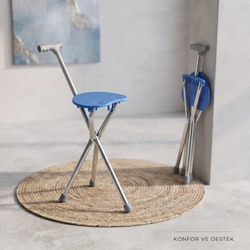 Katlanabilir Baston Sandalye - Oturaklı - 88 cm