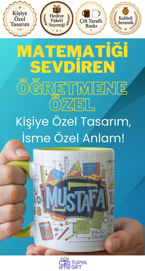 Matematik Öğretmenine Özel Tasarım Kupa - Öğretmenler Günü Hediyesi