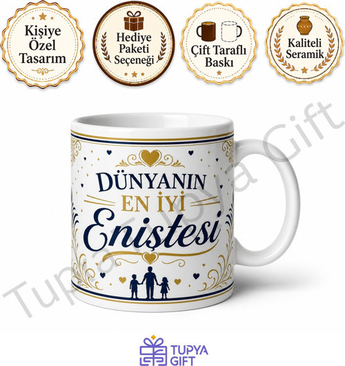Enişteme Hediye Kişiye Özel Baskılı Kupa Bardak Enişte Hediyesi Mug