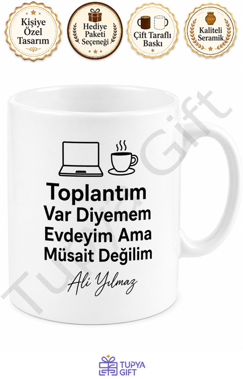 Serbest Çalışan İçin Komik Yazılı Baskılı Kupa Bardak Freelancer Hediye